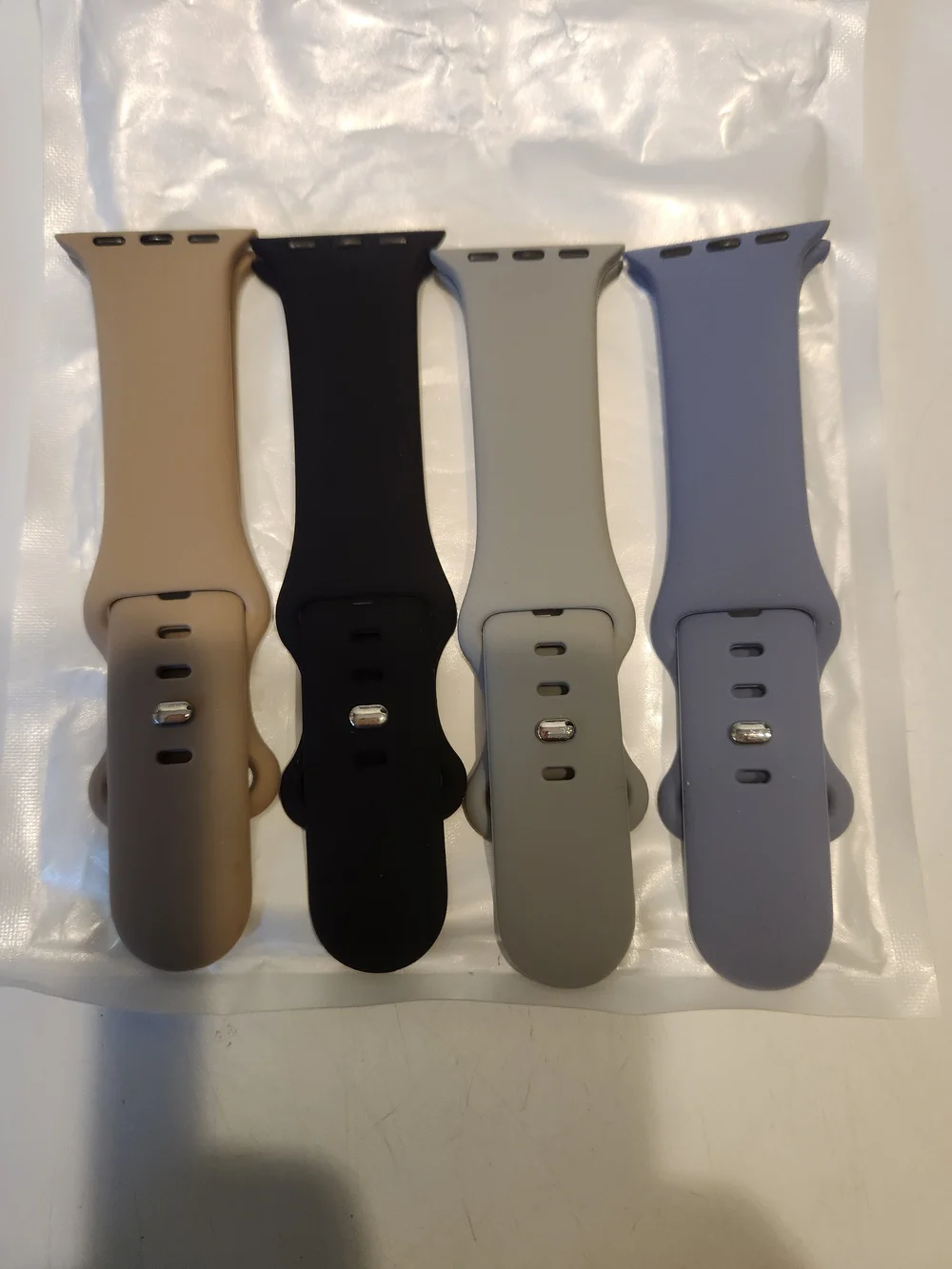 Silicone Sport Watch Band - Black, Taupe, Gray, Lavender